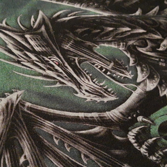 The Mountain Electric Dragon Tee T-Shirt, Dark Green, Adult Small - Picture 3 of 9